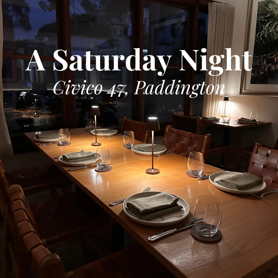 “Interior dining experience at Civico 47 with Italian food and wine in Sydney”