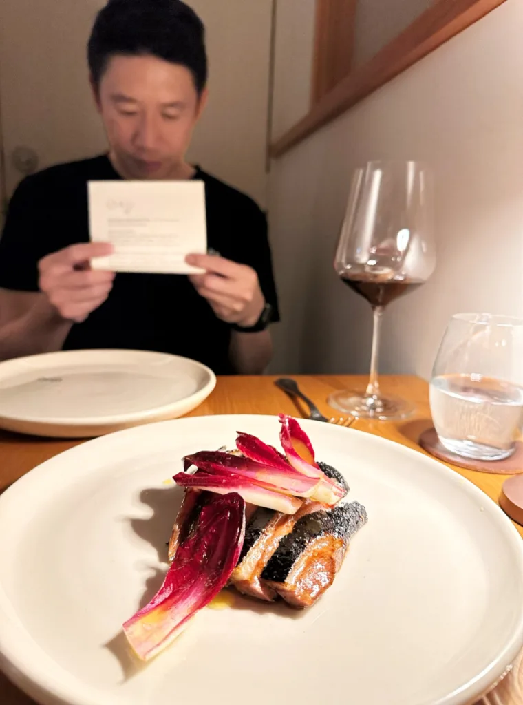 Civico 47 dry aged duck, witlof and mandarin dressing