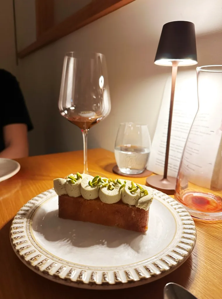 Civico 47 limoncello sponge with pistachio cream
